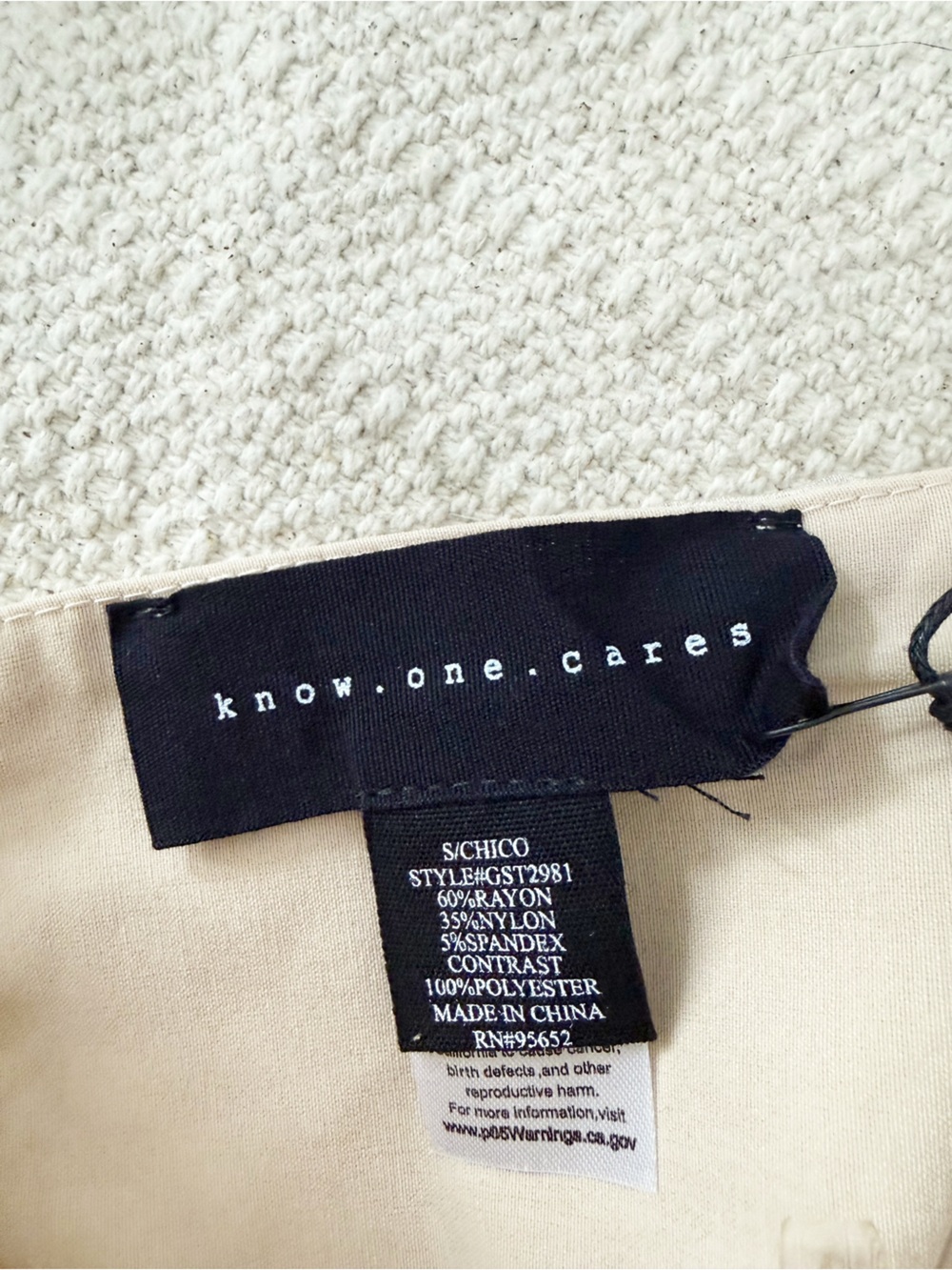 Know One Cares Ivory Strapless Floral Appliqué Crop Top - Picture 4 of 6